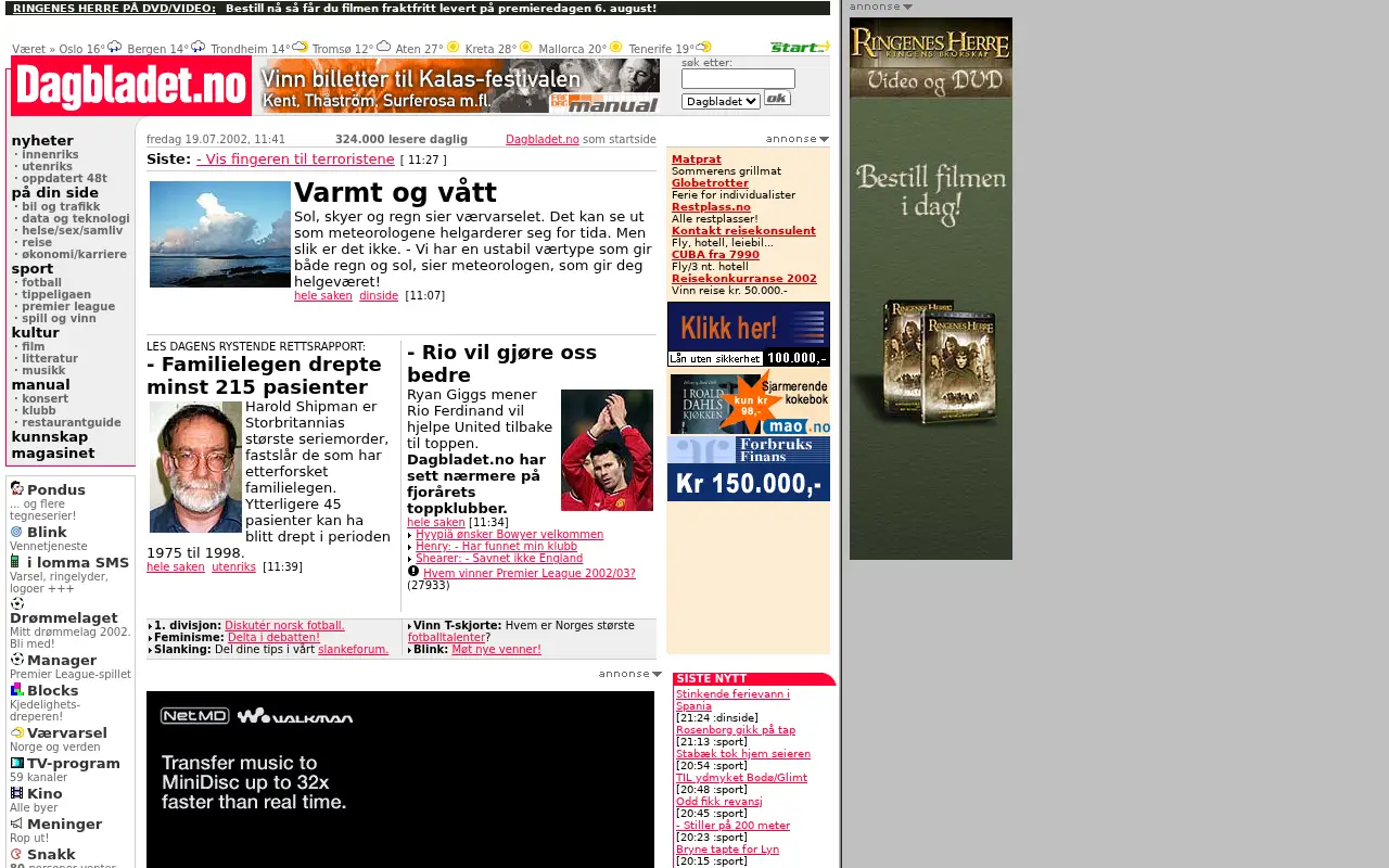 dagbladet.no in 2002