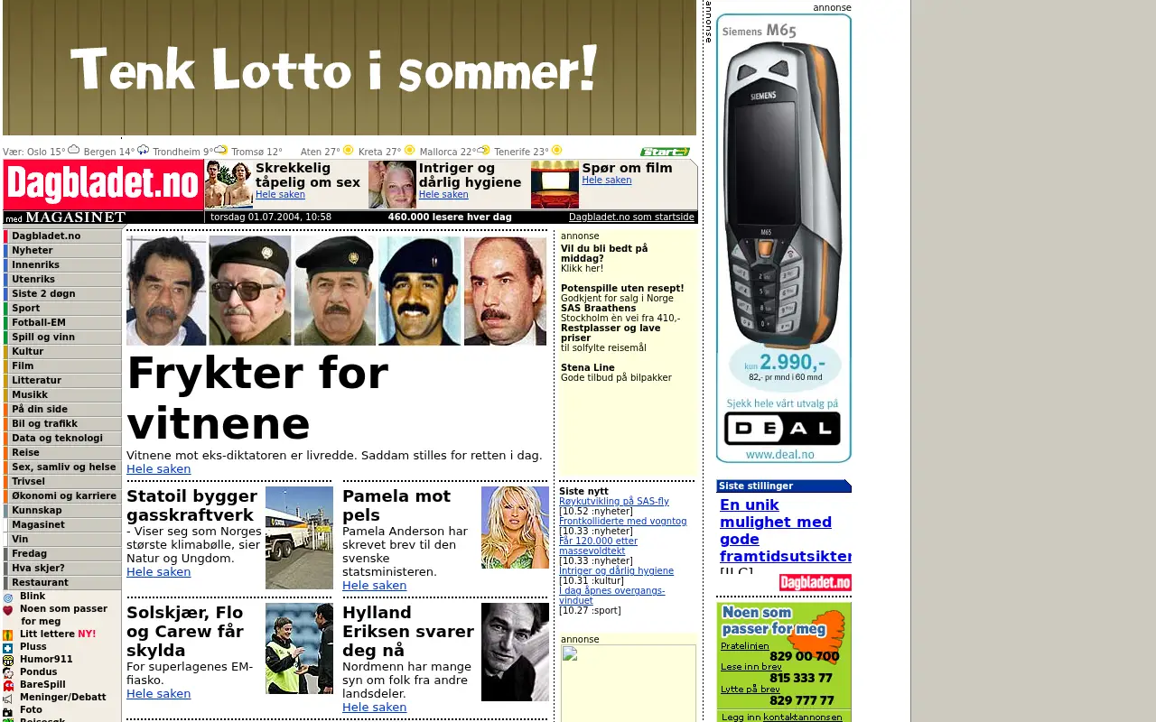 dagbladet.no in 2004