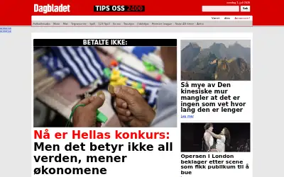 dagbladet.no in 2015