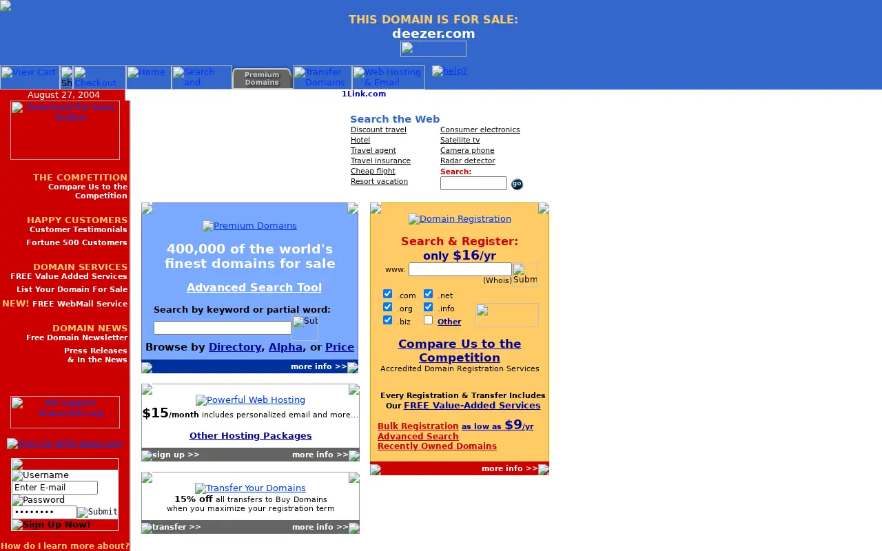 deezer.com in 2004