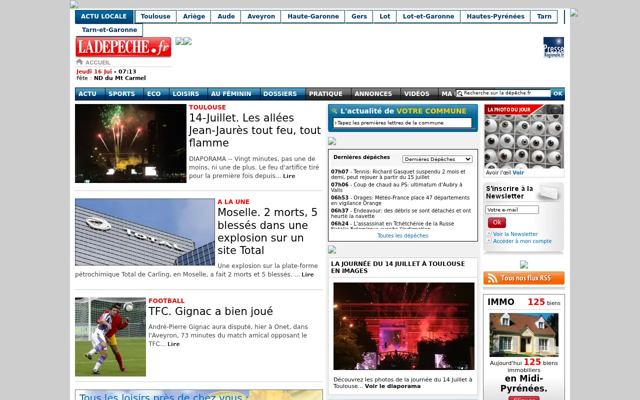 ladepeche.fr in 2009