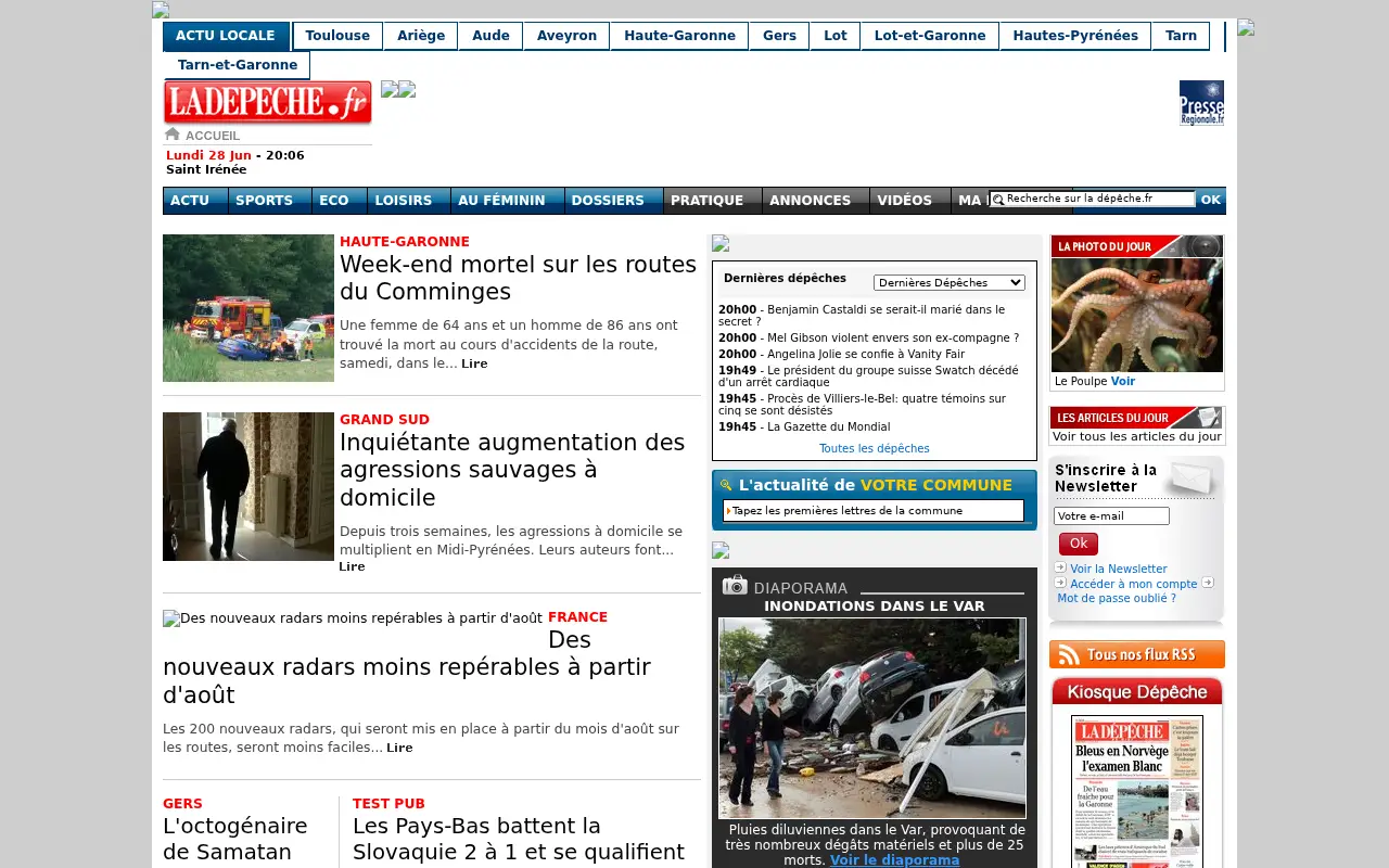 ladepeche.fr in 2010