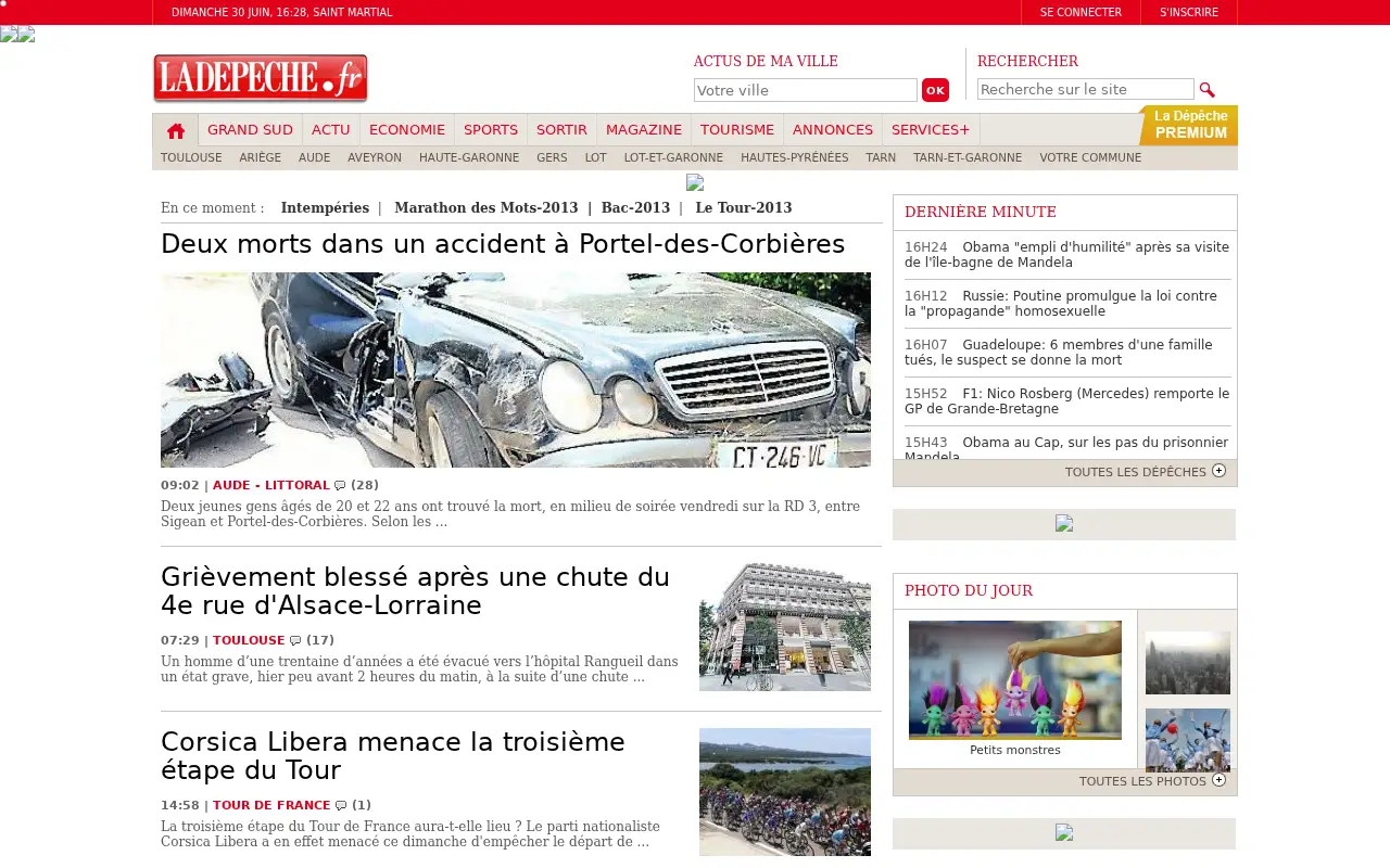 ladepeche.fr in 2013