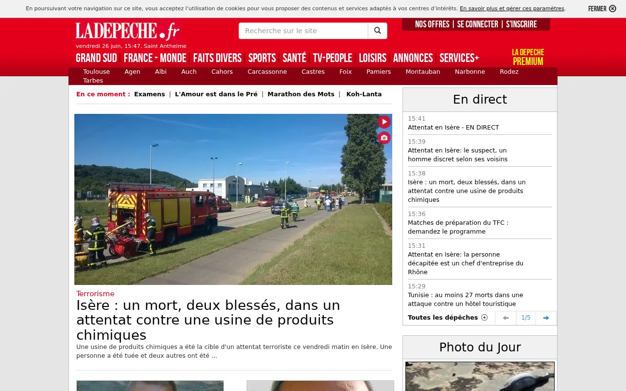 ladepeche.fr in 2015