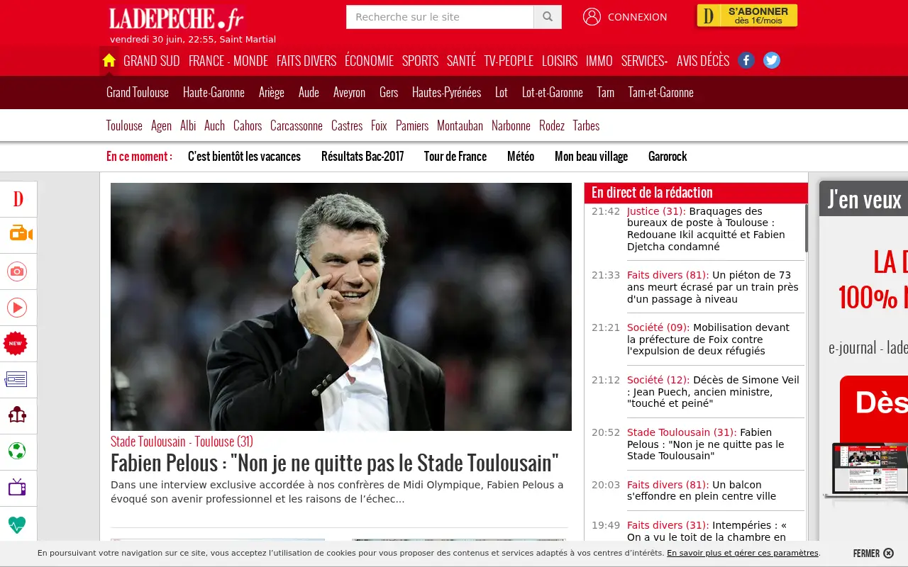ladepeche.fr in 2017