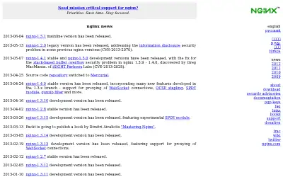 nginx.org in 2013