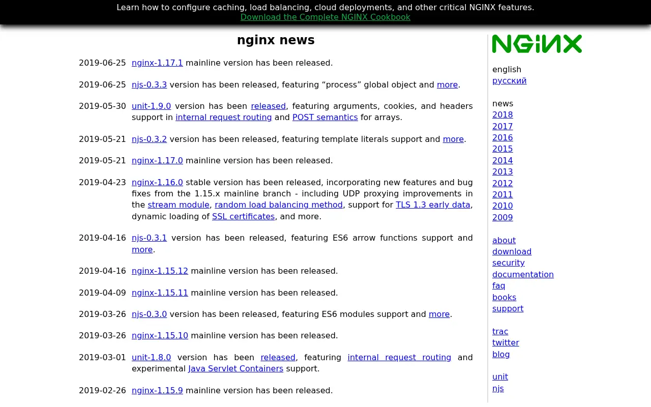 nginx.org in 2019