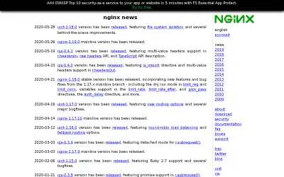 nginx.org in 2020