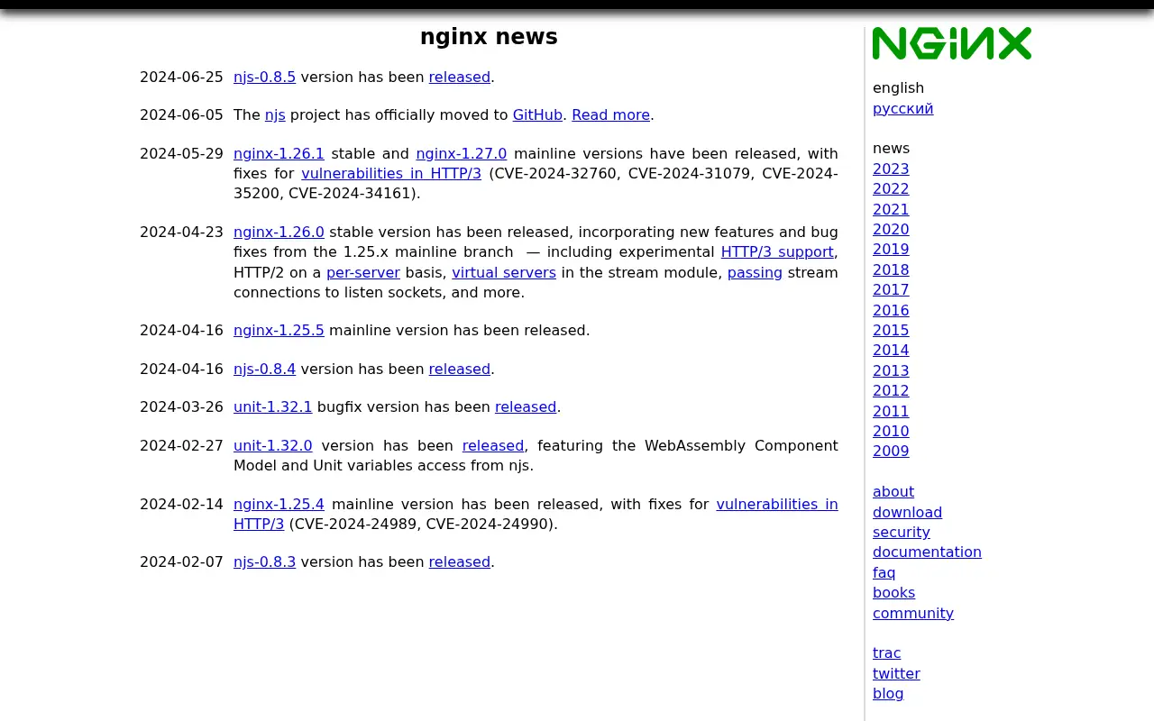 nginx.org in 2024
