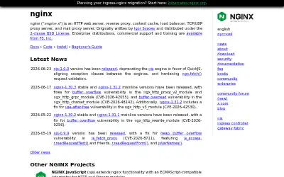 nginx.org in 2026