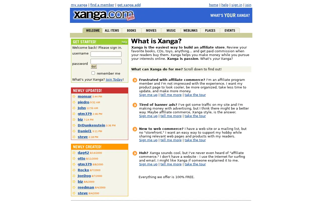 xanga.com on August 15, 2000