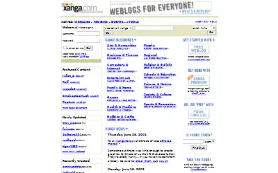 xanga.com in 2001