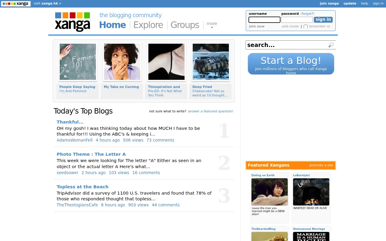 xanga.com in 2011
