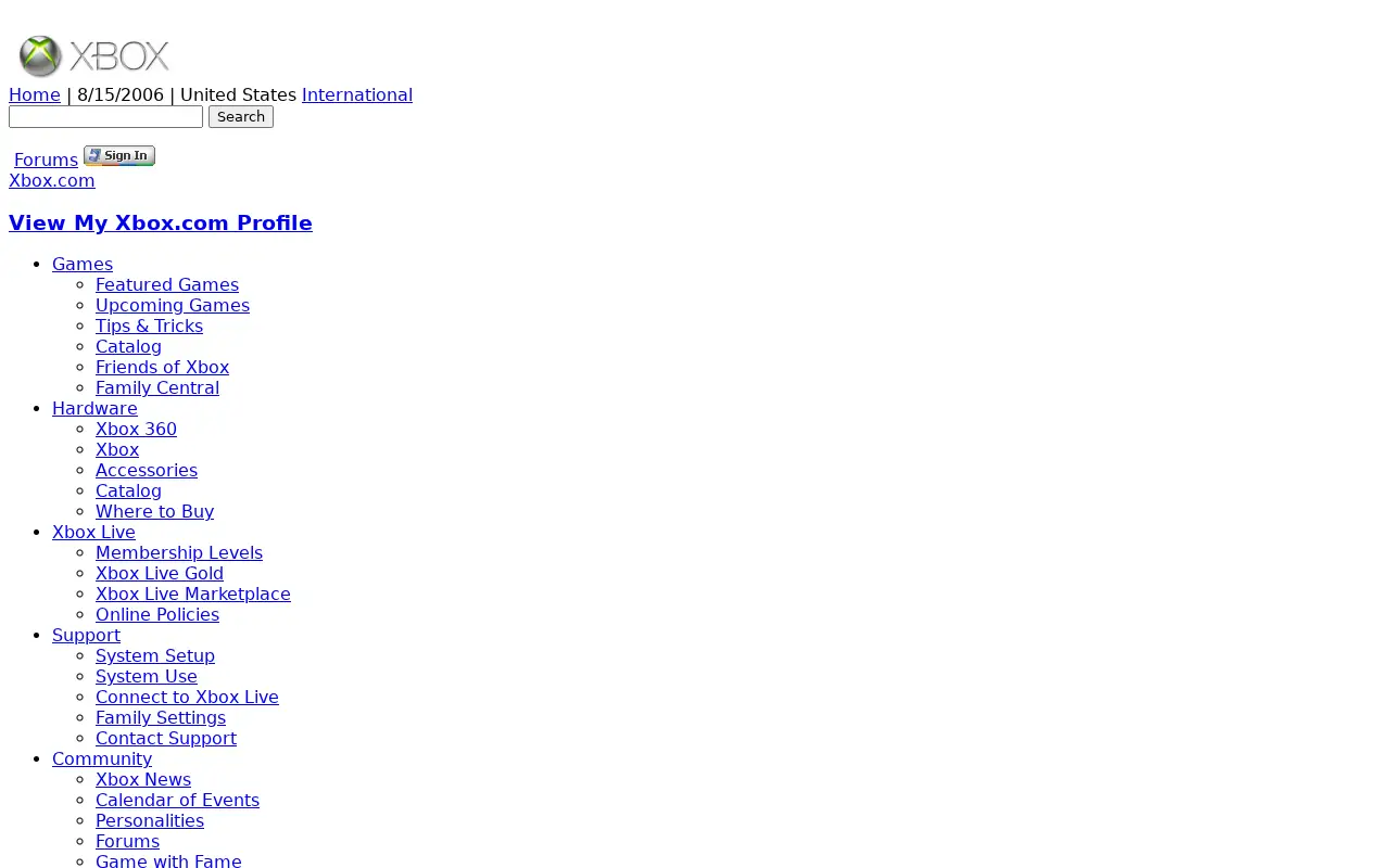xboxlive.com on August 15, 2006