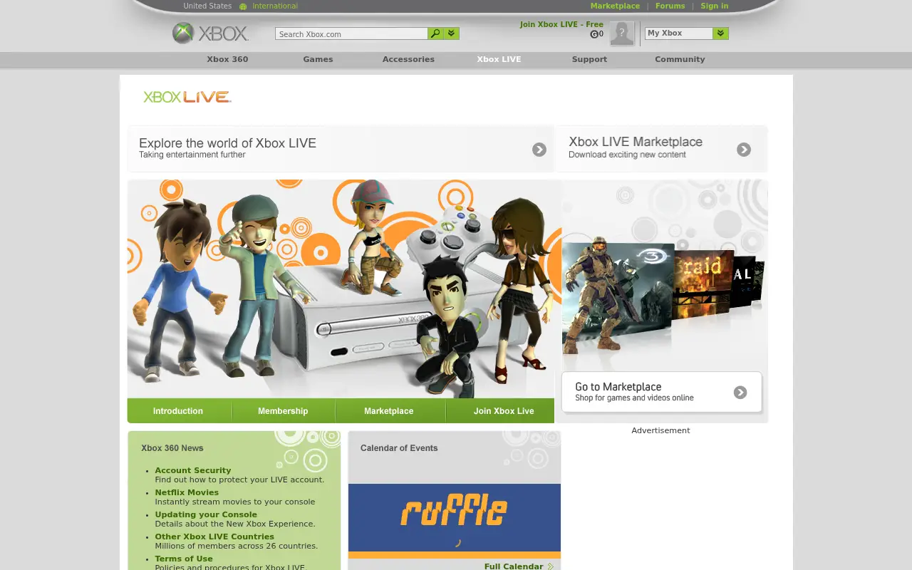 xboxlive.com in 2009