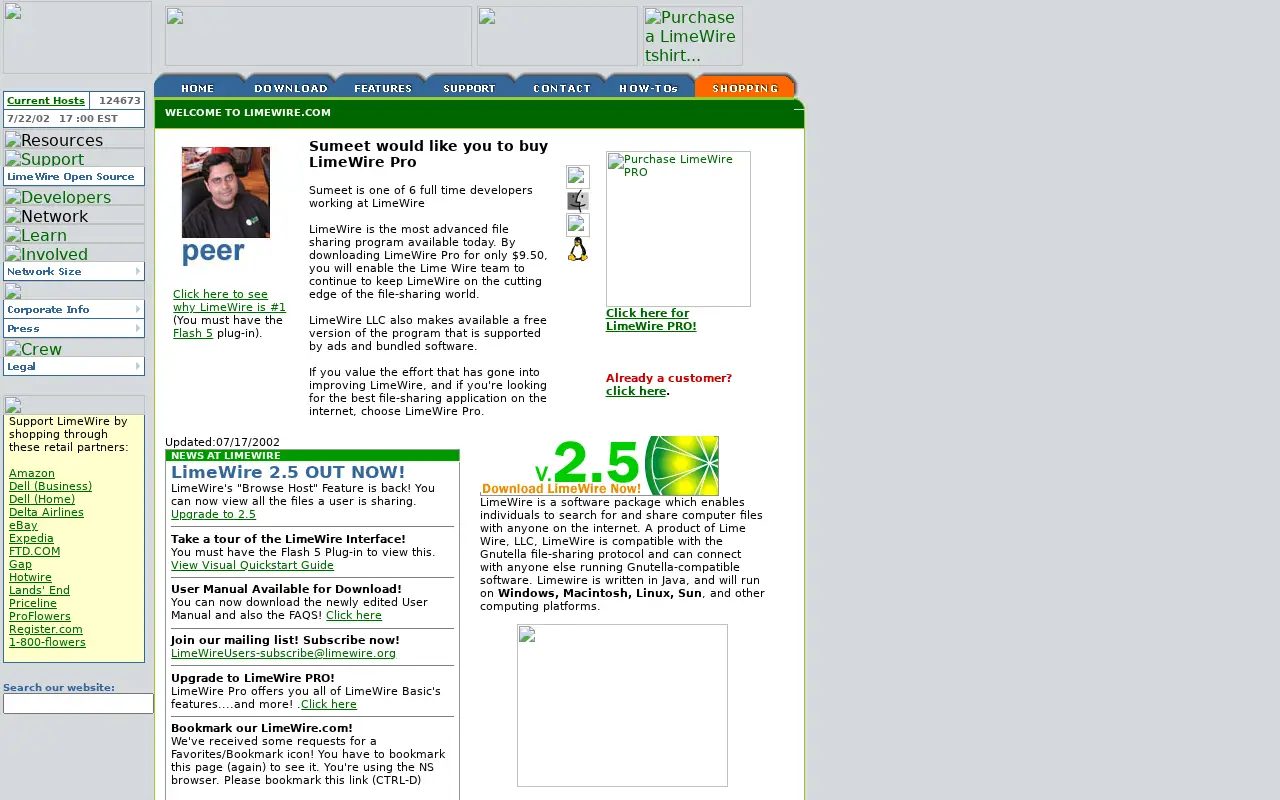limewire.com in 2002
