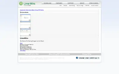 limewire.com in 2008