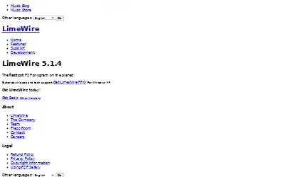 limewire.com in 2009