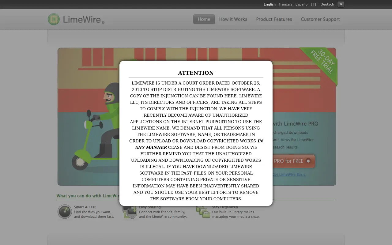limewire.com in 2014