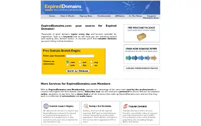 expireddomains.com in 2009
