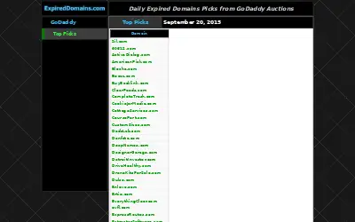 expireddomains.com in 2015