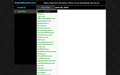 expireddomains.com in 2016