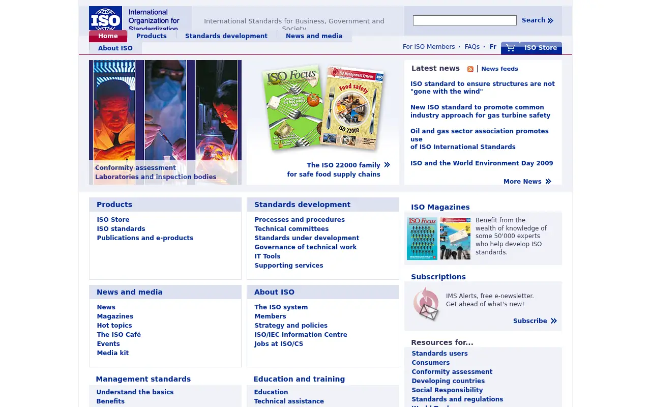 iso.org in 2009