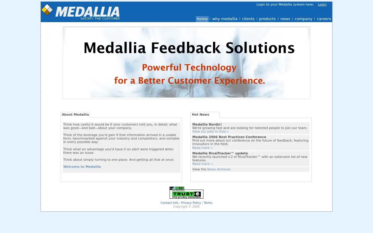 medallia.com in 2006