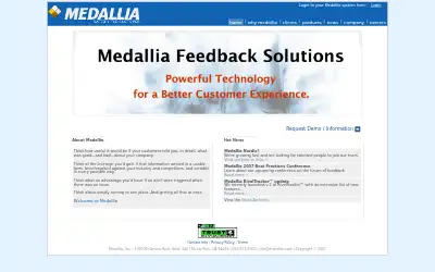 medallia.com in 2007