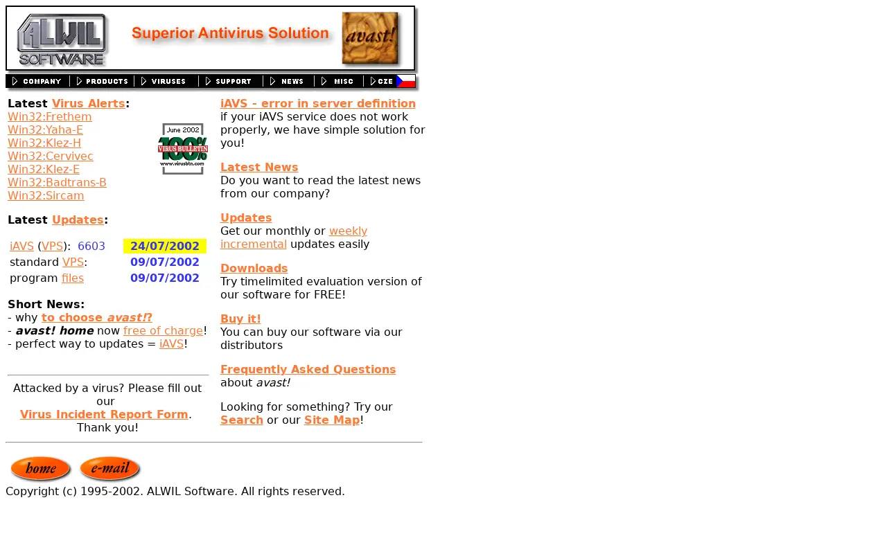 avast.com in 2002