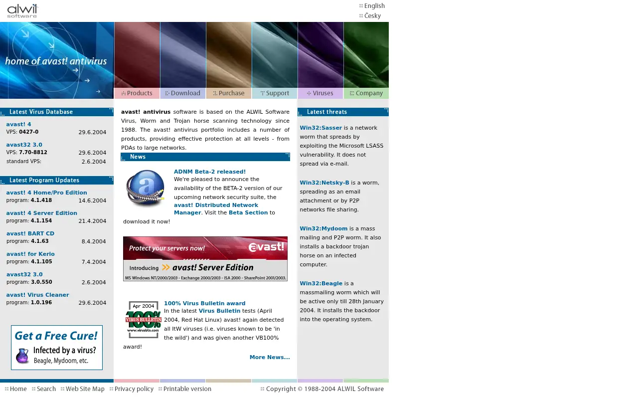 avast.com in 2004