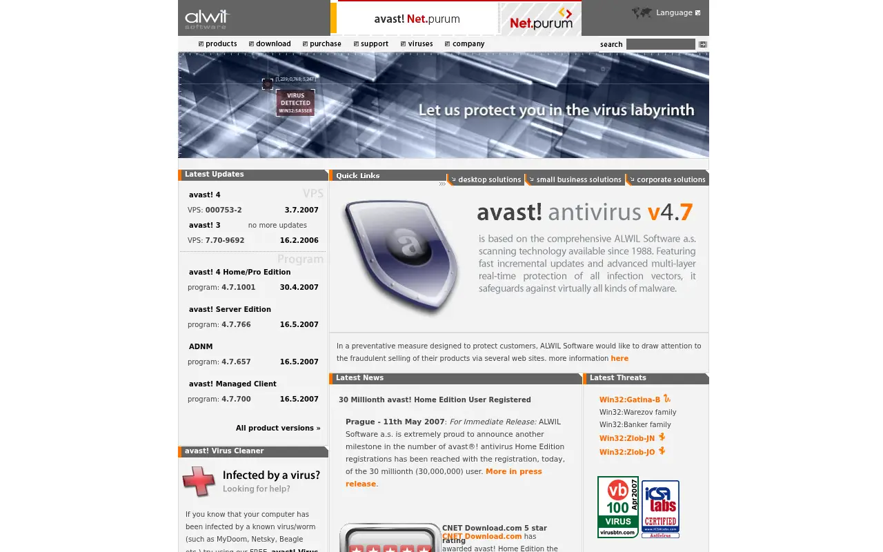 avast.com in 2007