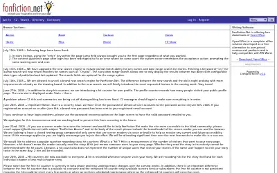 fanfiction.net in 2005