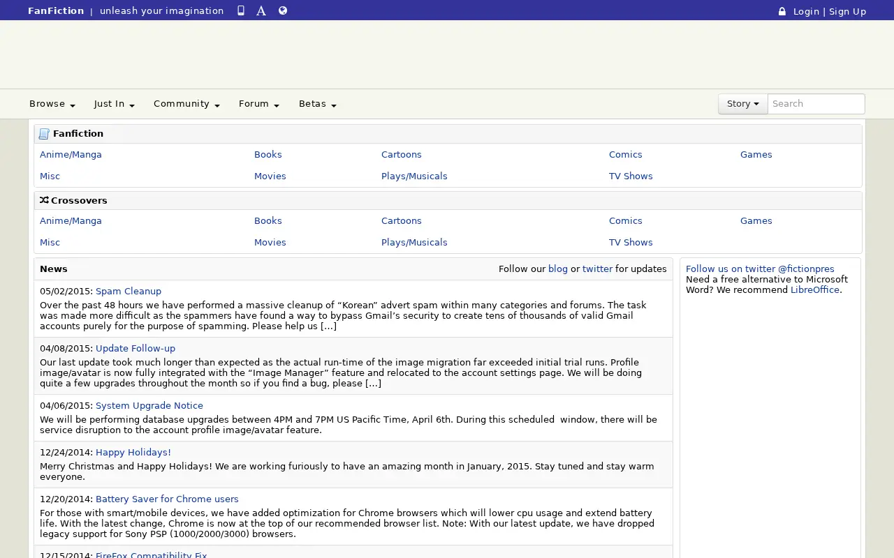 fanfiction.net on June 30, 2015
