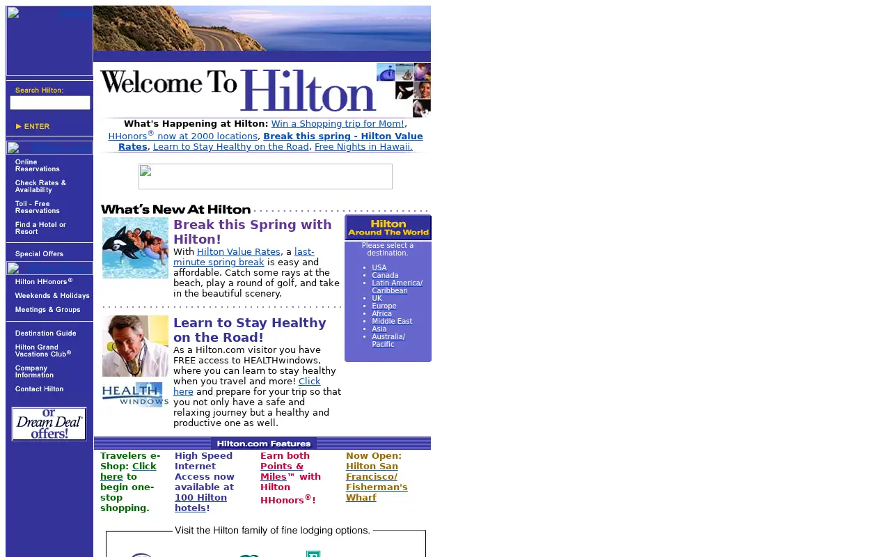 hilton.com in 2000