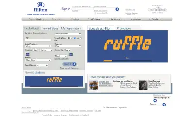 hilton.com in 2008