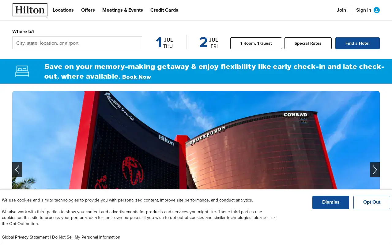hilton.com in 2021
