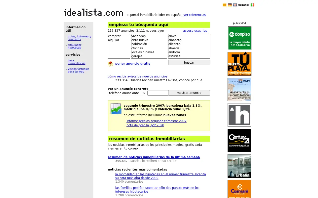 idealista.com on July 4, 2007