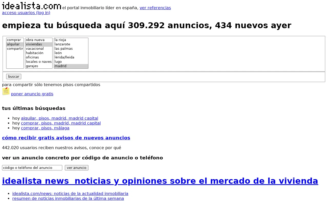 idealista.com in 2009
