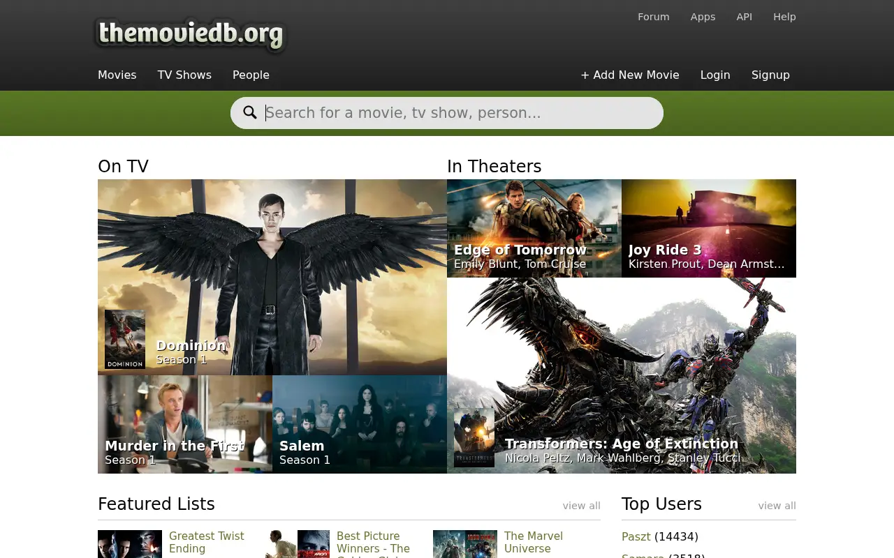 themoviedb.org in 2014