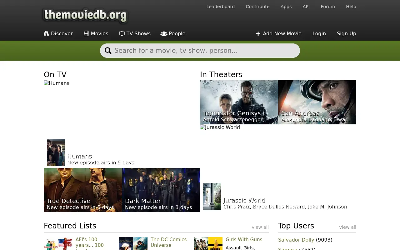 themoviedb.org in 2015