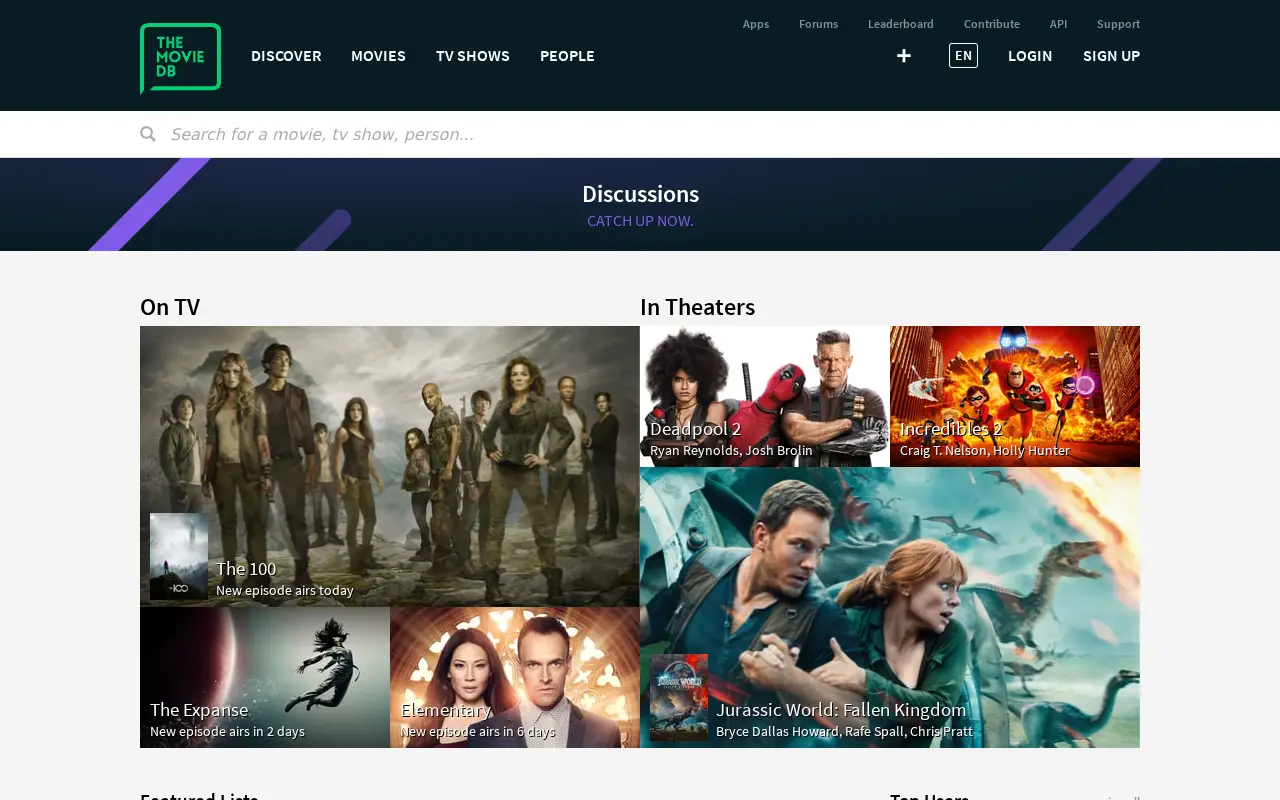 themoviedb.org in 2018