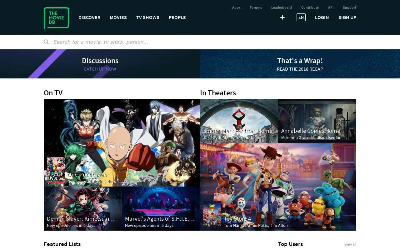themoviedb.org in 2019